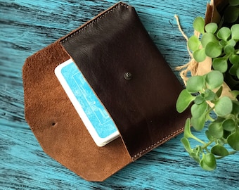 Handmade Leather Tarot Card Case: Deck Box, Tarot Pouch