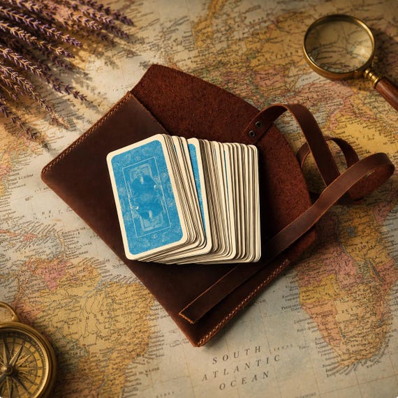 Handmade Leather Tarot Card Case, Genuine Oracle Pouch, Personalized Deck Holder