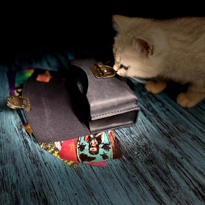 Étui en cuir triple tarot, pochette de tarot personnalisée