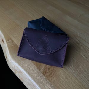 Étui pour cartes de tarot personnalisé, étui de jeu de tarot en cuir, support de jeu de tarot marron