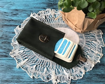 Handmade Leather Tarot Deck Case: Personalized Card Holder