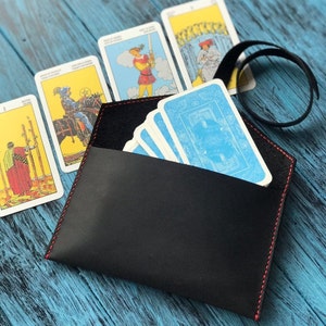 Tarot leather case, Tarot deck box, Tarot pouch, Tarot bag