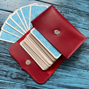 Étui en cuir de tarot, boîte de jeu de tarot, pochette de tarot, sac de tarot