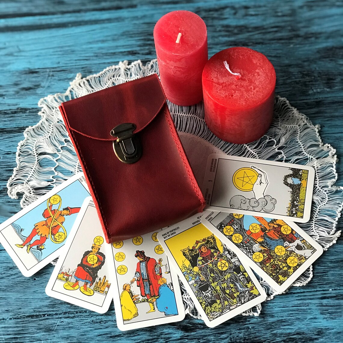 Caja de cartas del Tarot caja de la cubierta del Tarot bolsa | Etsy