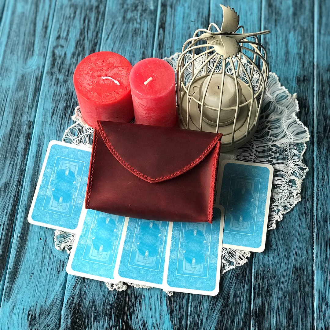 Personalized TAROT CARD CASE, Custom Tarot Deck Box, Leather Tarot Deck