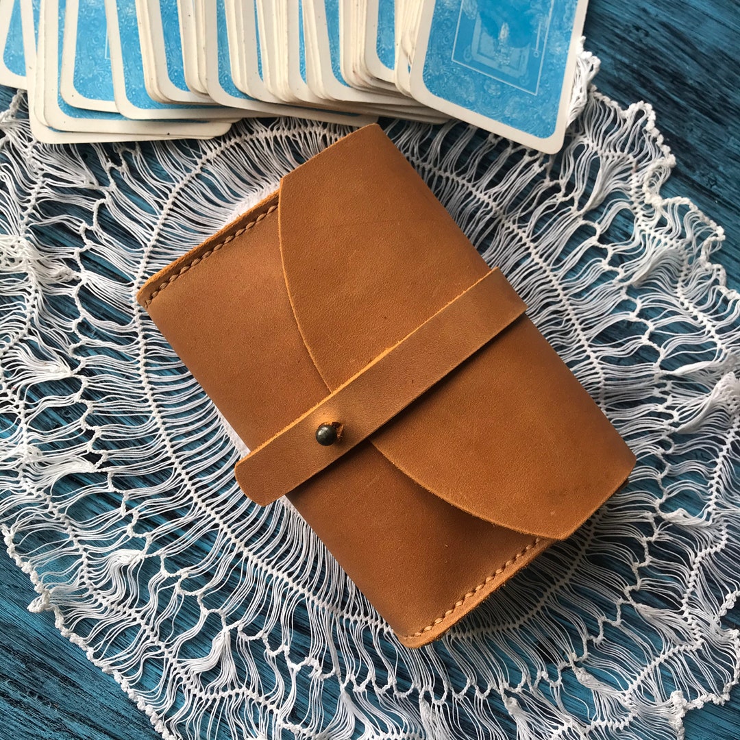 Handmade Leather Tarot Card Box: Personalized Deck Case - Etsy