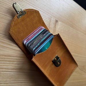 Étui en cuir de tarot, coffret de jeu de tarot personnalisé, porte-cartes de tarot