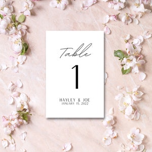 Wedding Table Numbers - Digital Download, Instant, Editable, Table Numbers, Wedding Table Numbers | 4x6, 4.5x6.5, or 5x7