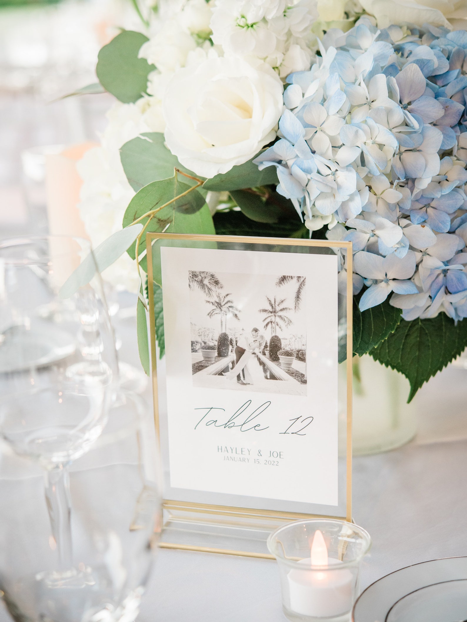 Wedding Table Numbers With Photos Template Digital Download - Etsy
