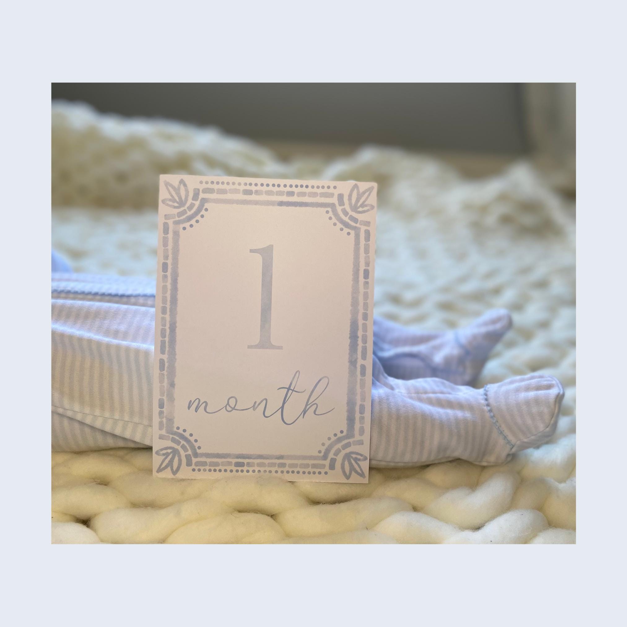 Watercolor Pink Baby Milestone Cards | First Year Milestone Cards ...