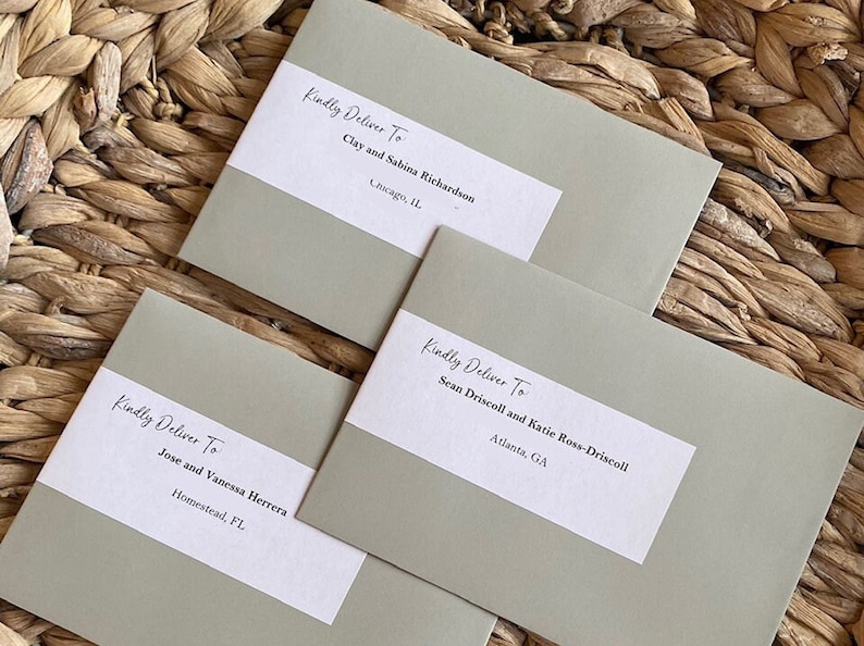 Wrap Around Address Label Template Custom Address Labels Etsy