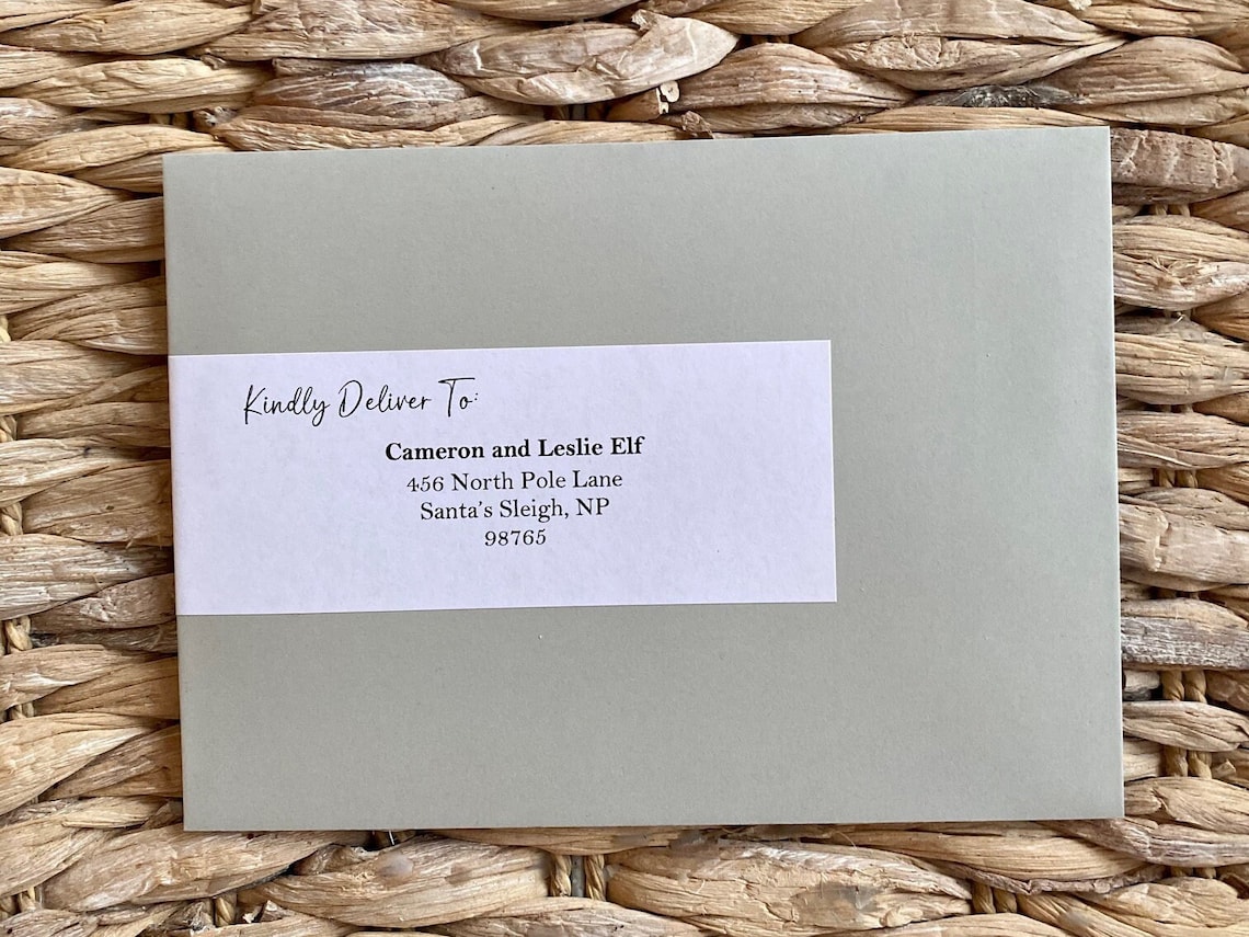 Wrap Around Address Label Template Custom Address Labels Etsy