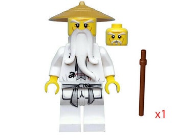 LEGO®-NINJAGO®-Figur-MEISTER WU-Sensei-Minifigur-Kult-NEU mit Waffe 
