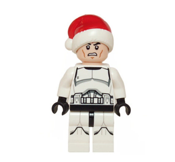 Lego Clone Trooper 75056 With Santa Hat Star Wars Minifigure