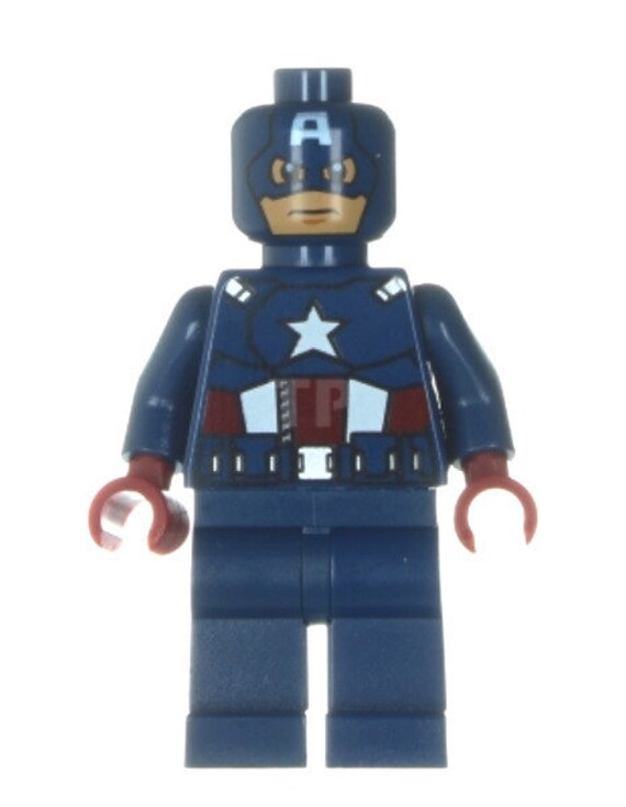 Lego Captain America 6865 Dark Blue Suit Super - Etsy Denmark