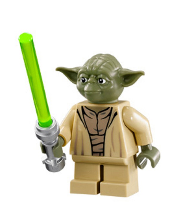 Lego Yoda 75255 75233 75168 Etsy Green Minifigure Star - 75233 Olive Wars