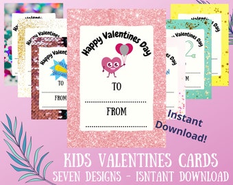 Printable Kids Valentines Card, Classroom Valentines, Kids Valentines, Valentine Card, Kids Valentine, Valentines School Gifts, Printable