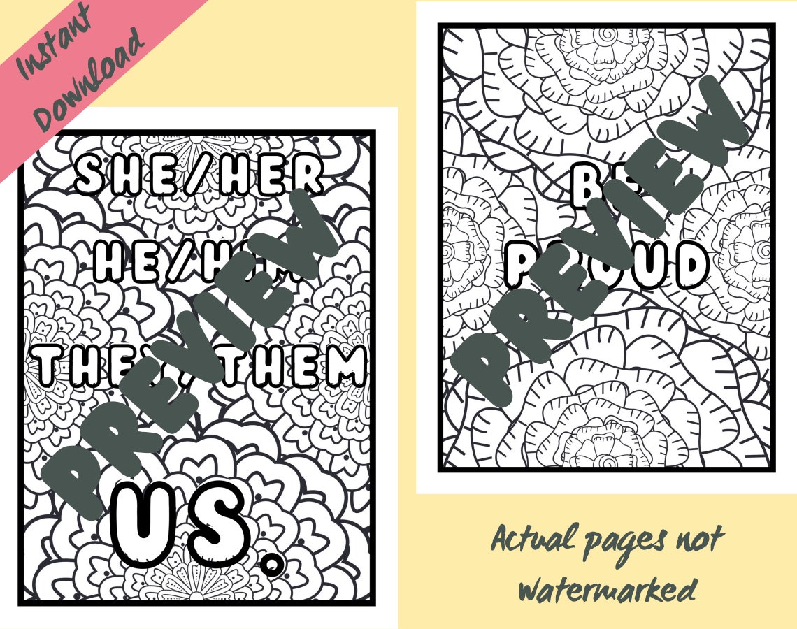LGBTQ Pride Adult Coloring Pages Volume 1, LGBTQ Colouring for Adults ...