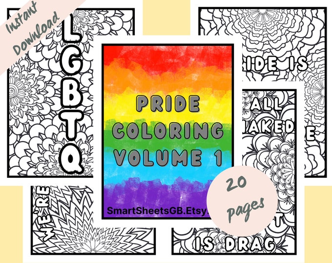 LGBTQ Pride Adult Coloring Pages Volume 1, LGBTQ Colouring for Adults ...