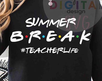 Zomervakantie SVG, Teacher Life Design (digitale download)
