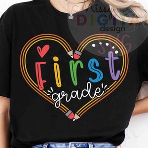 Erste Klasse SVG PNG, 1.Grad SVG, Schule SVG, Zurück zur Schule SVG, Erster Schultag SVG, Lehrer Shirt SVG, Geschenk für Lehrer SVG, Cricut