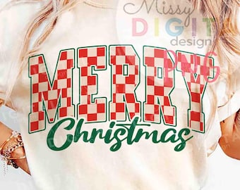 Feliz Navidad PNG, Navidad a cuadros PNG, Navidad con purpurina PNG, Navidad retro PNG, Vacaciones PNG, Feliz y brillante, es la temporada PNG