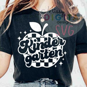 Kindergarten SVG PNG, Geschenk für Lehrer, Apfel Kindergarten SVG, Kindergarten-Shirt SVG, Schulanfang SVG, Lehrer SVG, Sublimationsdesign