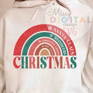 Retro Christmas SVG PNG, Christmas Svg, Santa Claus Svg, Holiday Svg, Christmas Shirt Svg, reindeers svg, Svg For Cricut,Sublimation Designs