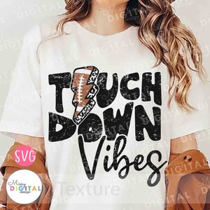 Touchdown Vibes Leopard SVG, Futebol SVG, Temporada de Futebol SVG, Vida no Futebol, Camisa de Futebol, Jogo de Futebol, Dia de Jogo, Cricut, silhueta