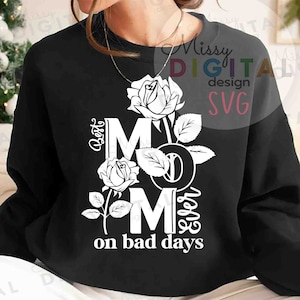 Floral mom Svg, Mom flower Svg, Happy Mother&#39;s Day Svg, Mom svg, Best mom flower, Rose Svg, Mom Varsity Png, Gift for Mom, Mom shirt svg