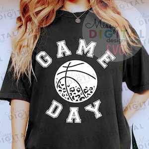 Game Day SVG PNG, Basketball Game Day Svg, Basketball Svg, Leopard Basketball Svg, Game Day Shirt, Sports T-Shirt Svg, Game Day Vibes,Cricut