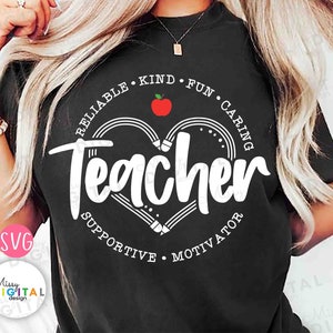 Teacher Appreciation SVG, Teacher Svg, Teacher shirt svg, Teacher Life Svg, Back to School, Gift for Teacher, Cricut, Silhouette,sublimation