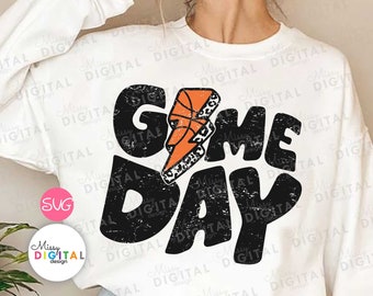 Game Day Basketball SVG,Leopard Basketball Design,Basketball Svg,Game Day Svg,Cheerleader png,Svg for Shirt,Silhouette,Cricut,Sublimation