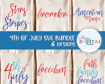 4th of July SVG Bundle, Patriotic Design, Firecracker (Digital Download)