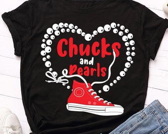 Chucks & Pearls Svg, pearl heart, Chucks and Pearls Shirt, Support Kamala Harris Shirt, My Vice President, Inauguration Day, download