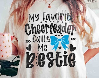 Cheerleader Bestie SVG, Gameday Cheer, Cricut (Digital File)