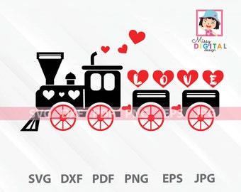 Download Train Svg Valentine S Day Svg Valentine Svg Train With Hearts Clipart Love Svg Loads Of Love Train Svg Hearts Svg Loads Of Love Svg Paper Paper Party Supplies