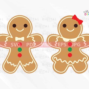 Christmas gingerbread cookie SVG Cut Files,Gingerbread Ornament Svg,Gingerbread man and girl,Gingerbread svg,Christmas svg,decal,silhouette