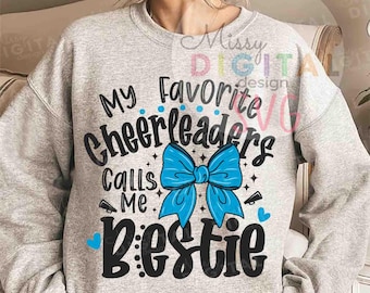 Cheerleader Bestie SVG, Cheer Shirt Design (Digital Download)