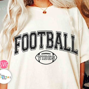 Football Vibes SVG PNG, Football svg, Game Day svg, Sports svg, Football Quote Svg, Football Shirt Svg, Svg Cut File For Cricut, Silhouette