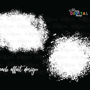 May include: Two white bleach effect designs on a black background. The designs are in the shape of a circle and a rectangle.