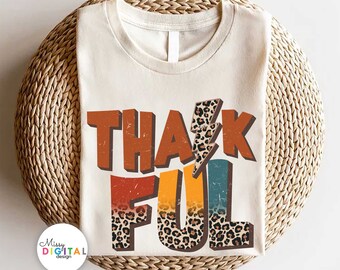 Dankbarer Leopard PNG, Herbst Sublimationsdesign (Digitaler Download)