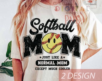 Retro Softball Mom PNG, Sublimation Design (Digital Download)