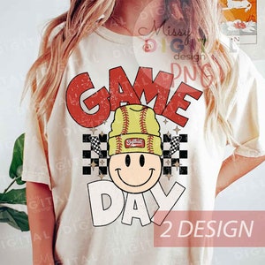 Softball Game Day PNG, Softball Happy Face png, Softball Mom, Game Day Vibes, Softball shirt Png, Softball Png, Sport Png,Sublimation Design