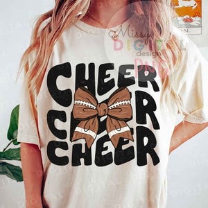 Coquette Football PNG, Football Cheer PNG, Cheer png, Football Bow Png, Football png, Cheer mom, Game Day, Cheer Shirt, Digital Download