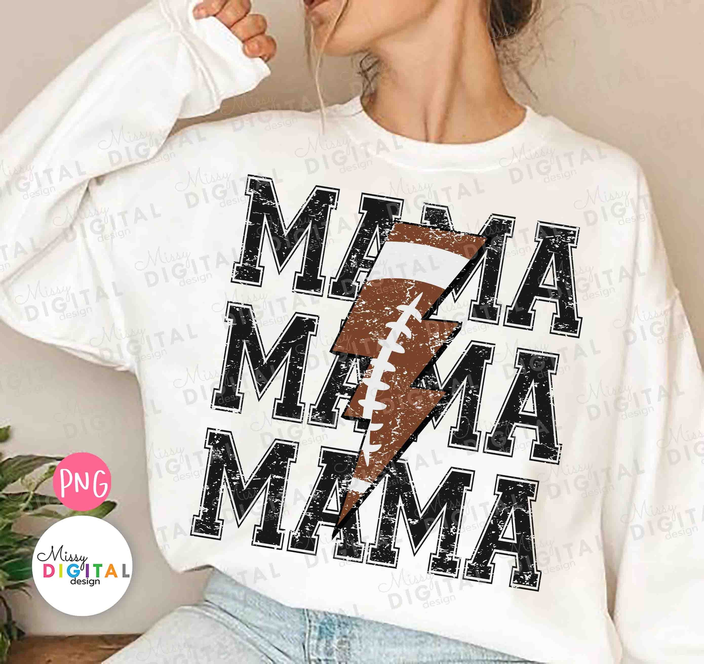 Football Mama PNG, Football Lightning Bolt Png, Football Sublimation Design, Football Png, Mama Png, Football Shirt Png, Football Clipart