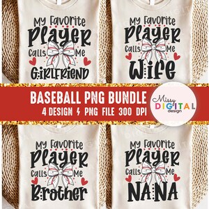 Baseballfru PNG-paket: Coquette-båge, matchdag (digital nedladdning)
