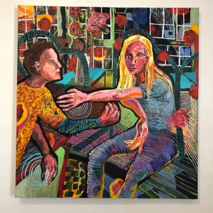 Out of Touch Large Painting on Canvas