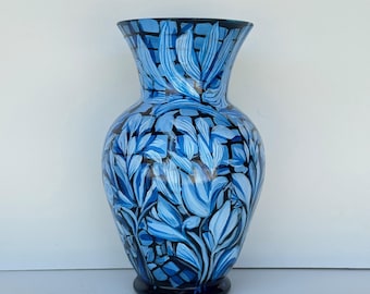 Hand Painted Vase No. 9 Midnight Garden