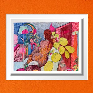 Girl In A Room Drawing Giclee